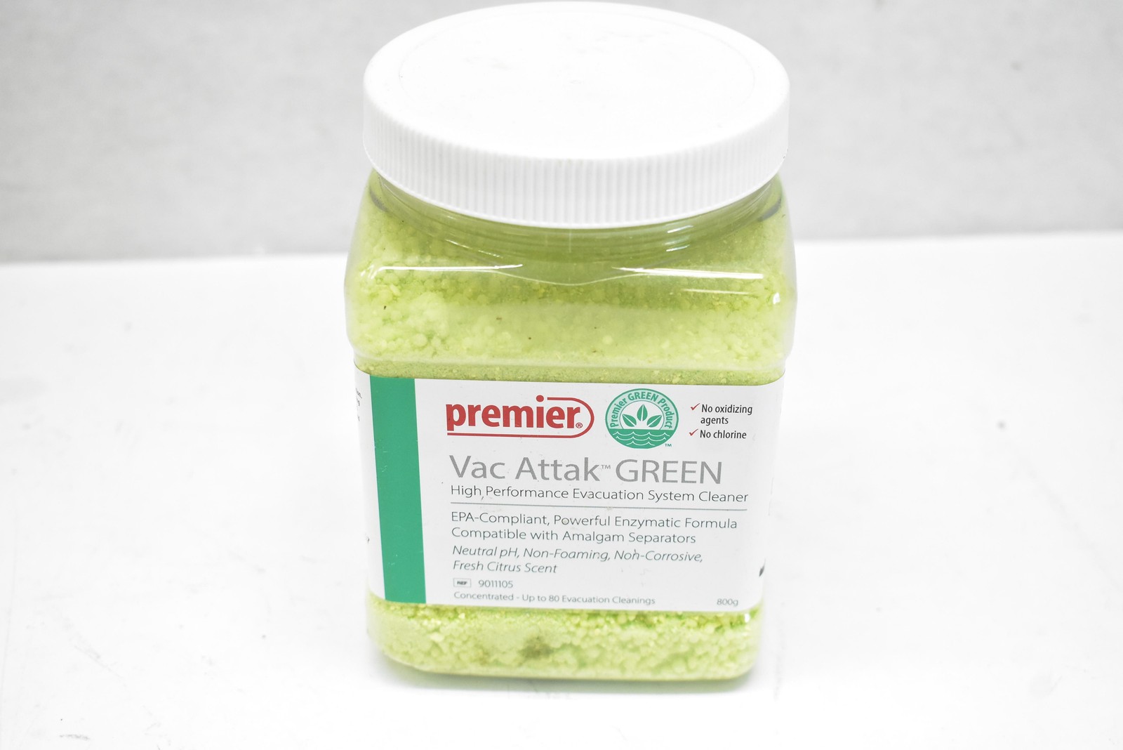 Premier Vac Attak GREEN Dental Evacuation System Cleaner 800g Concentrate USA