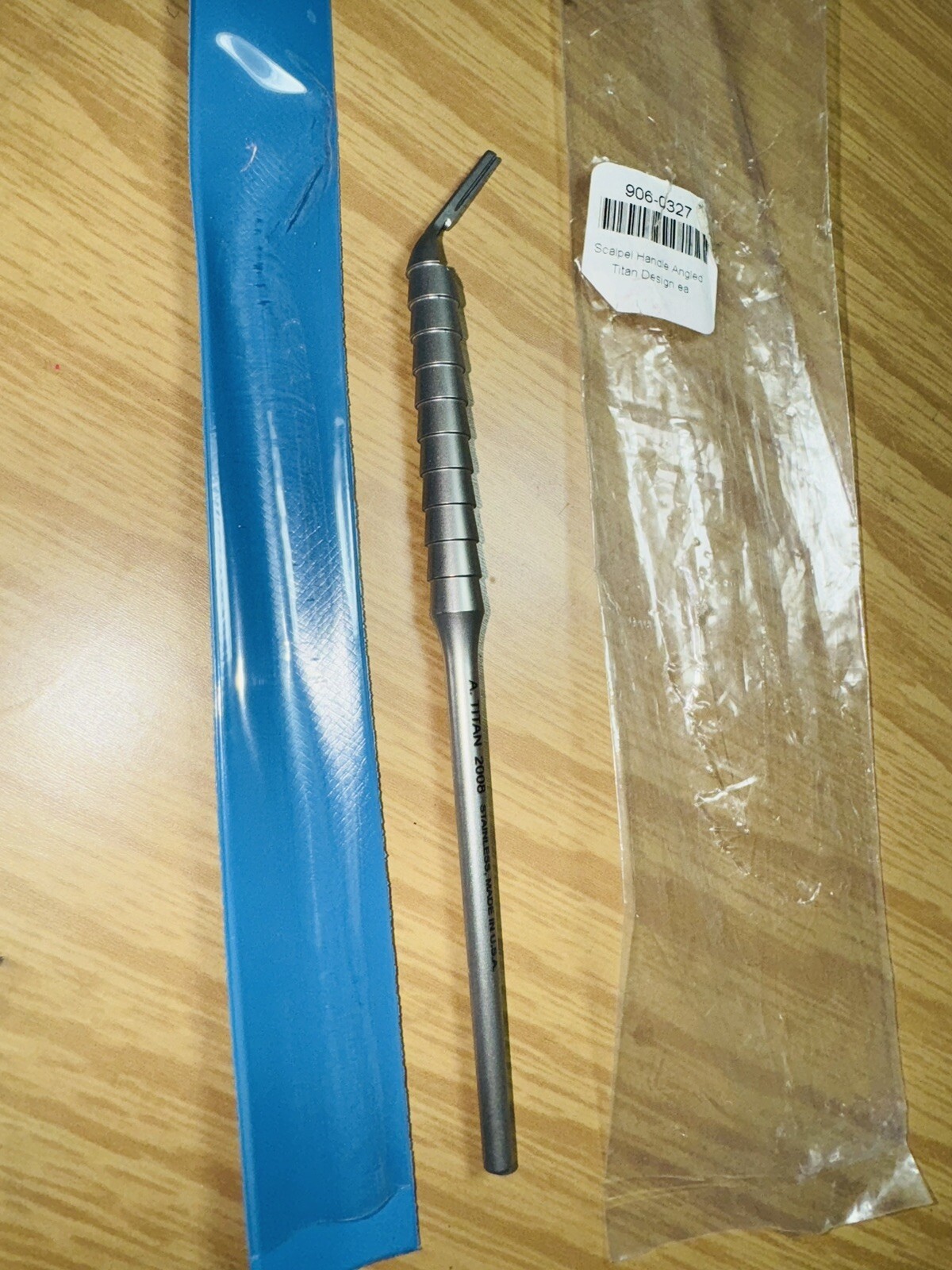 NEW ~ A. Titan Dental Instrument Scalpel Angled Handle USA