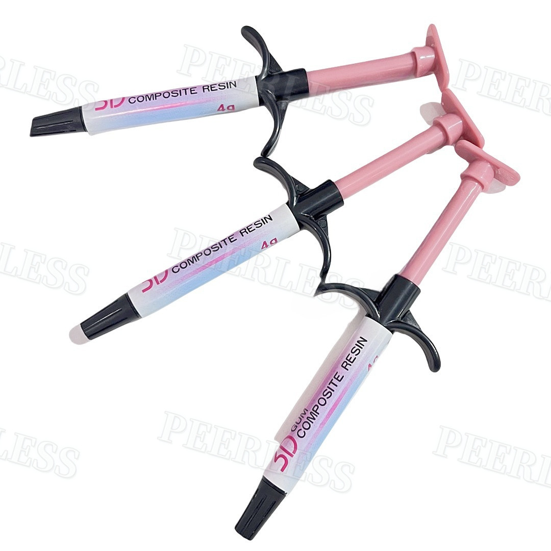 Gingiva Aesthetic Composite Resin Dental 3D Gum Pink Resin Syringe Adhesive Kit