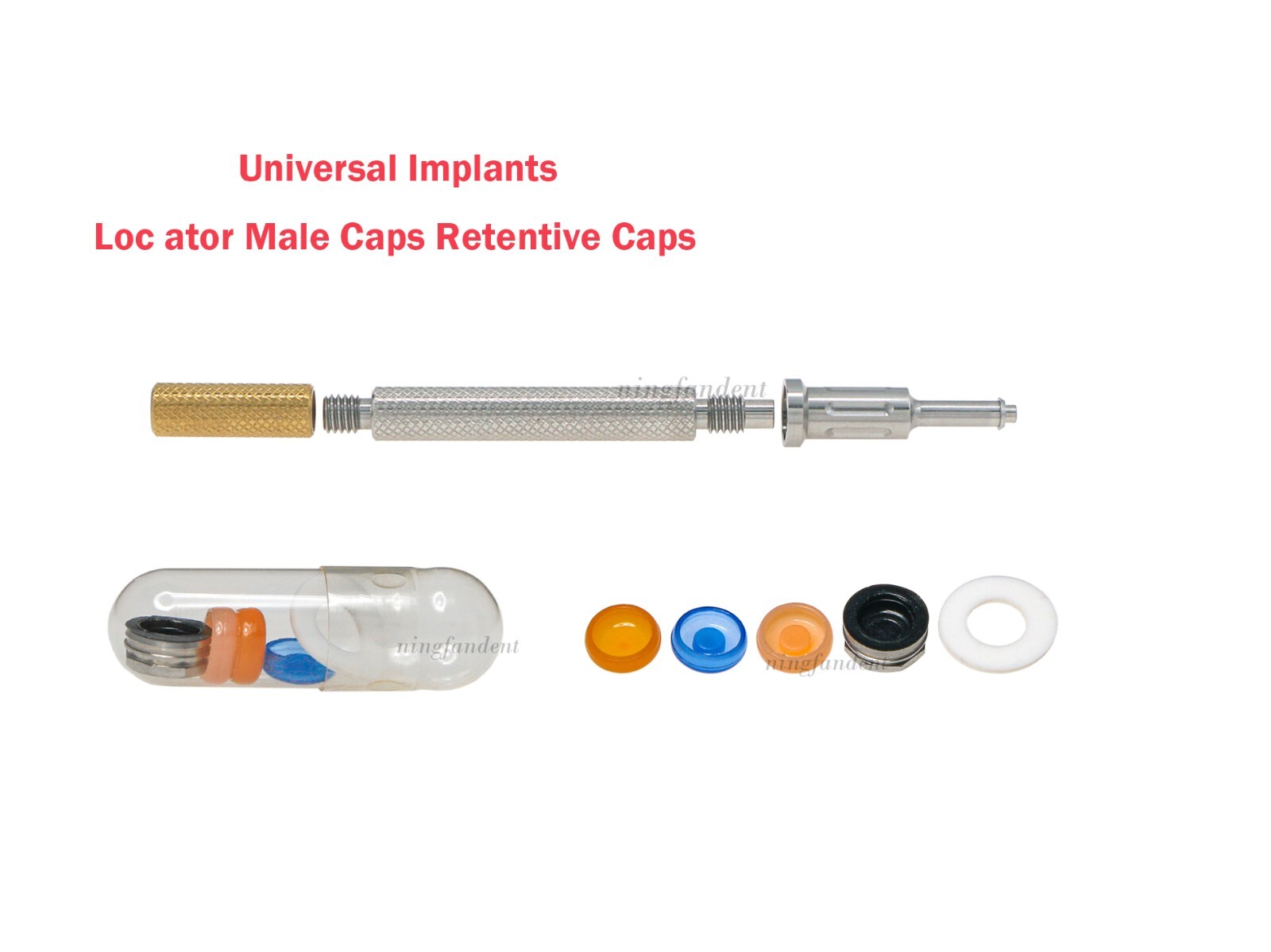 US Universal Dental Attachment Retentive Caps Insertion Extraction Tool