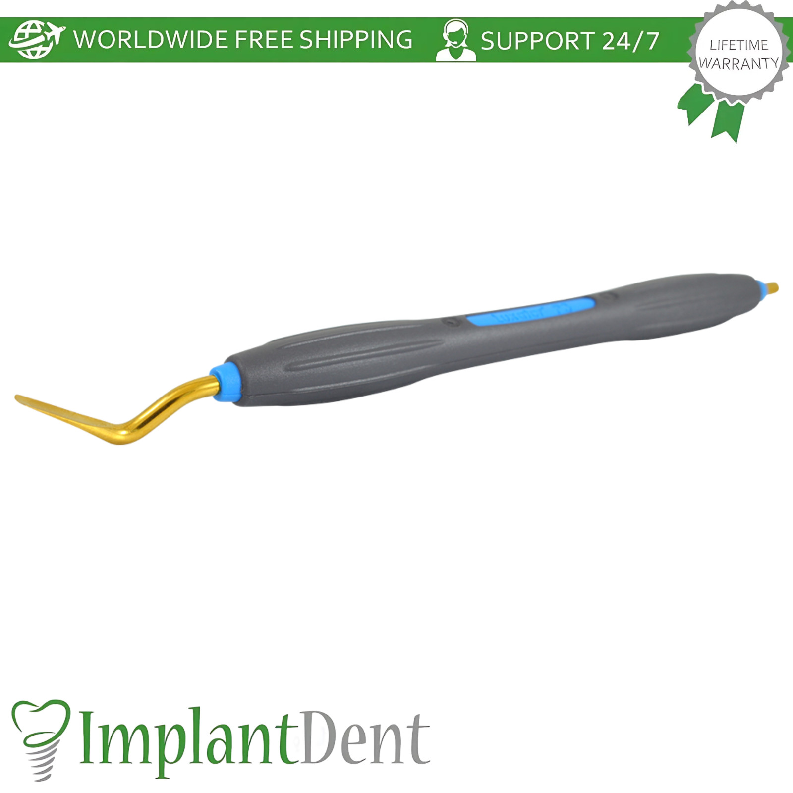 Dental Luxator P-Series Set Titanium-Coated Stainless Steel Instrument 3mm Wide