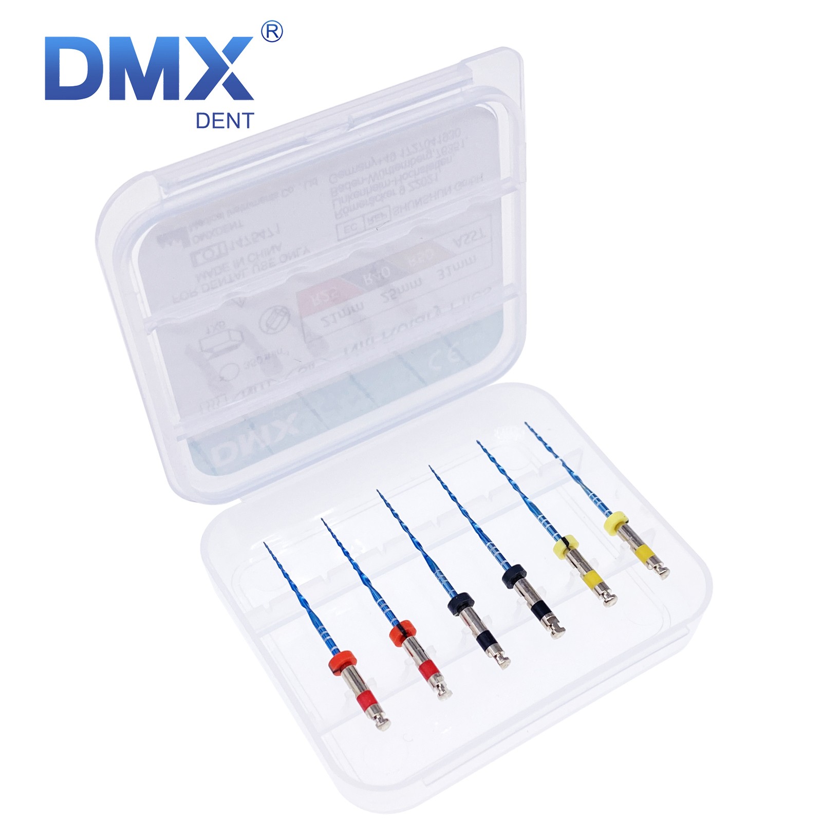 DMXDENT Dental Blue Rotary Endodontic Files Heat Activated R25 R40 R50 21/25mm