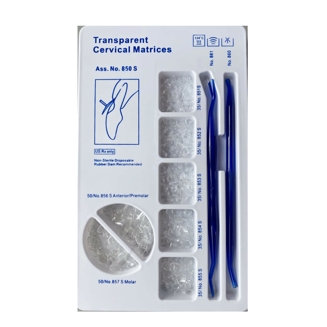 1xDental Transparent Cervical Matrices Composite Gingival Retractor Clear Matrix