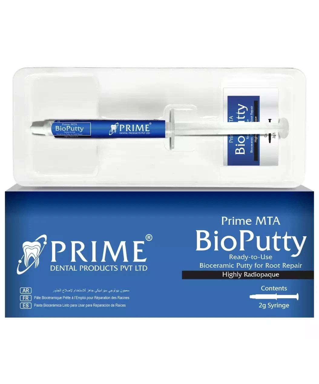 Prime MTA BioPutty Bioceramic for Root & Pulp Treatment 2g tube II (FREE SHIPING