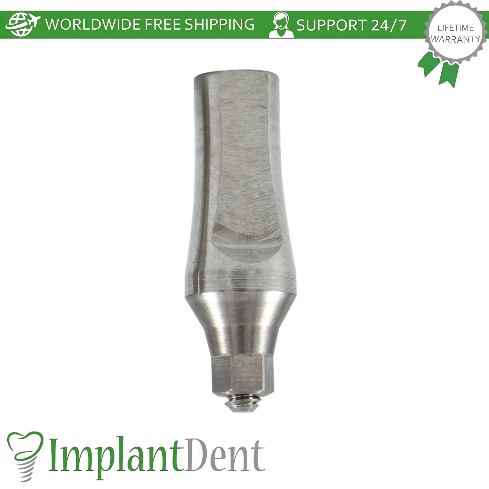 10x CNP Conical Hex 2.25mm Dental Fixture and Straight Prosthetic NP Ø3.5mm