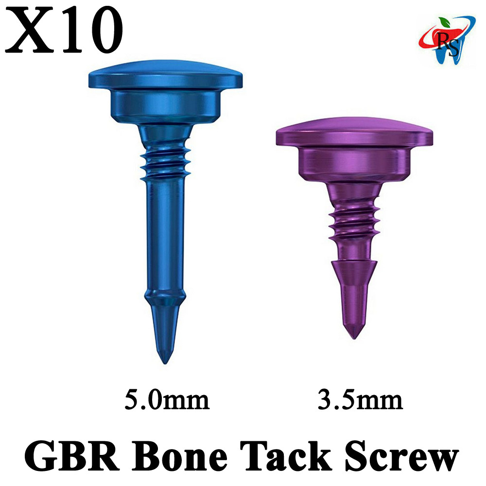 10pcs Dental GBR Bo ne Tack Screw Surg ical Membrane Fixation