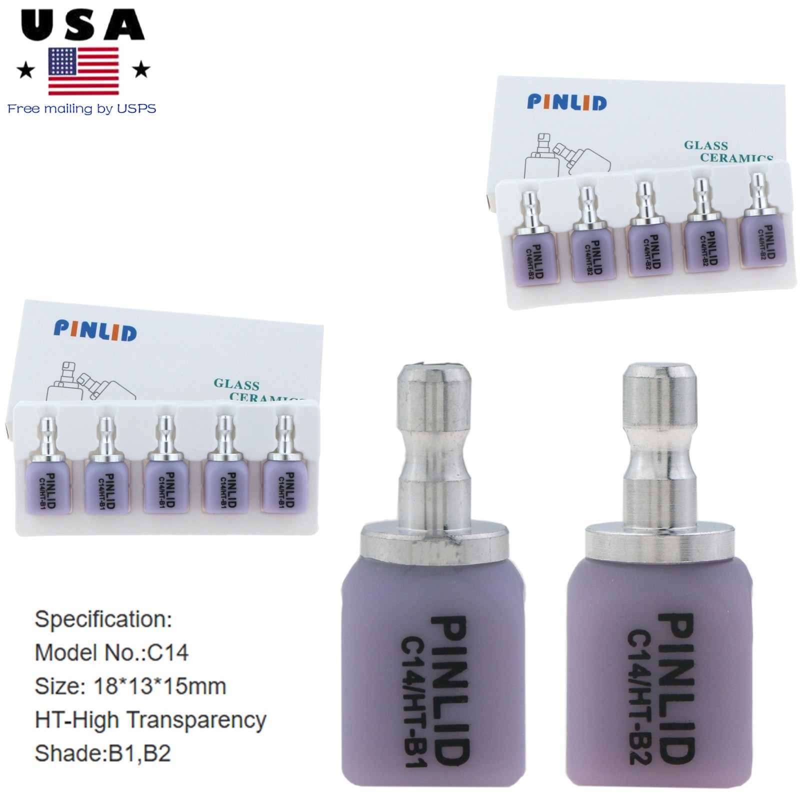 LT/HT C14 Dental IPS e.max Lithium Dislicate Glass Ceramic block CAD CEREC/InLab