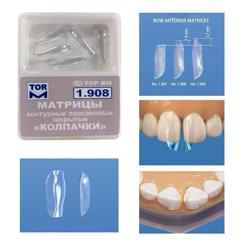 4 Szies Dental Bioclear Triangle Clear Matrix TOR VM Anterior Matrices Dam Clamp