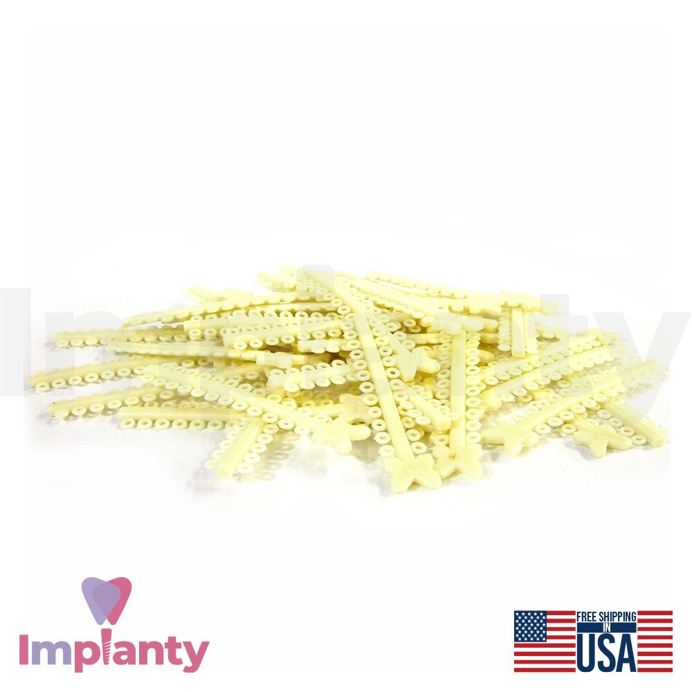 Morelli Polyurethane Elastic Ligature Modules Ivory Color 1000pcs