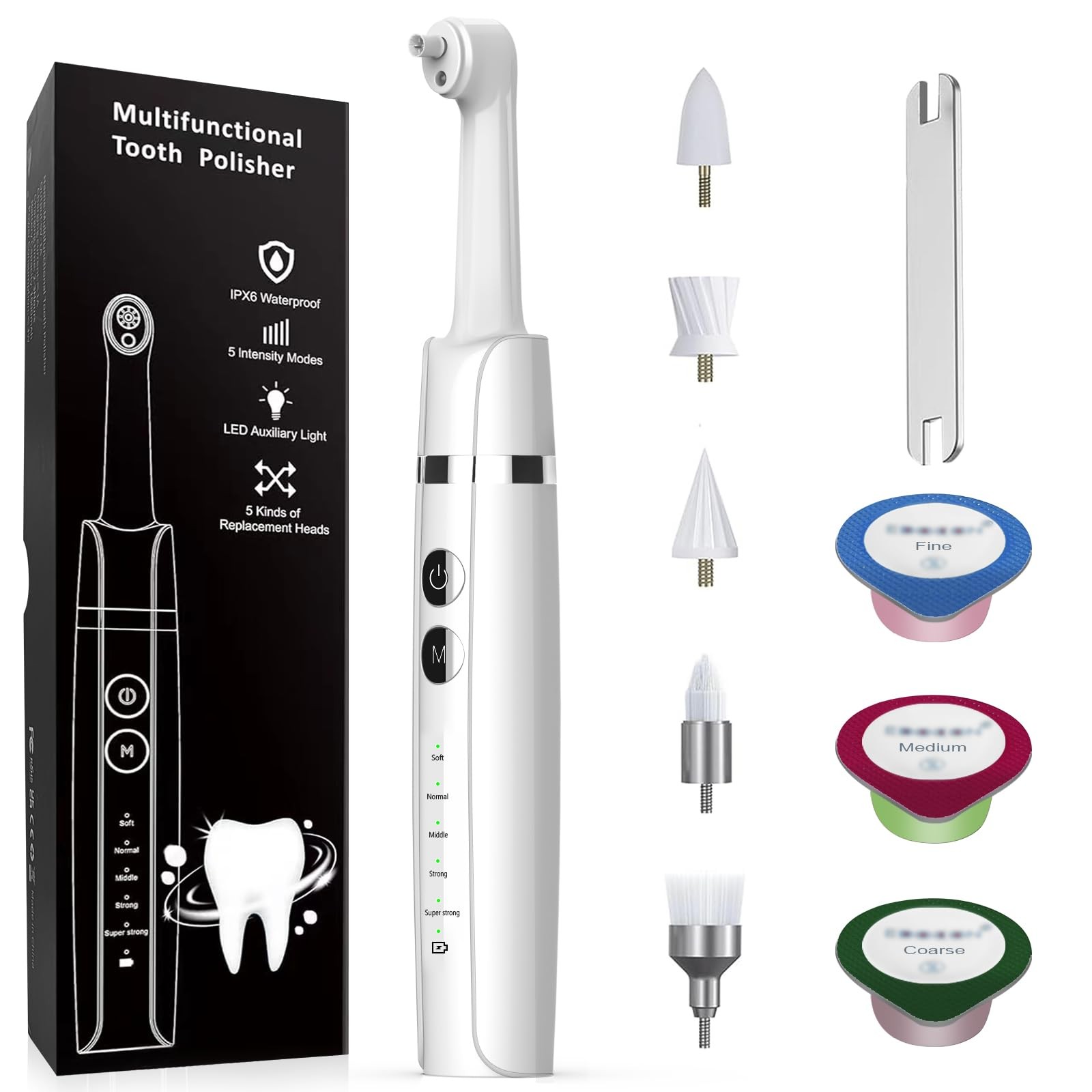 Tooth Polisher,Teeth Polishing Kit for Daily Cleaning,Polishing Then Whitening o
