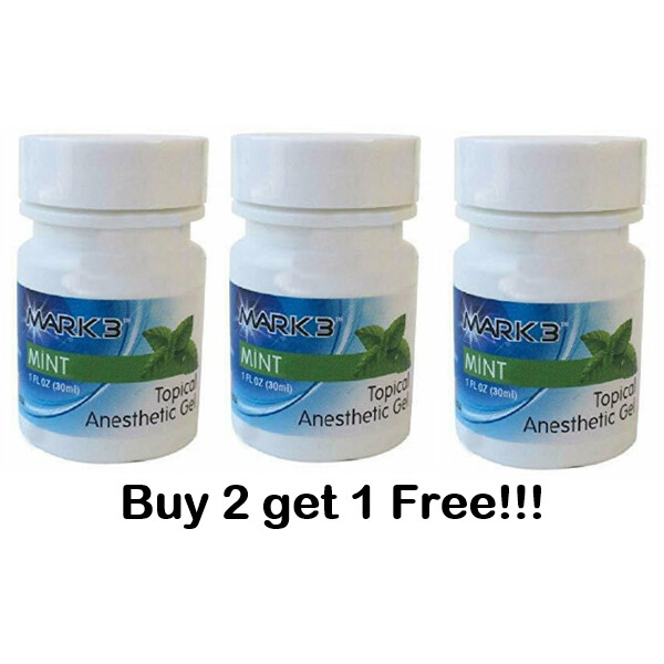 Mark 3 Dental Topical Anesthetic Gel, Made in USA,1.12oz (Buy 2 get 1 FREE)