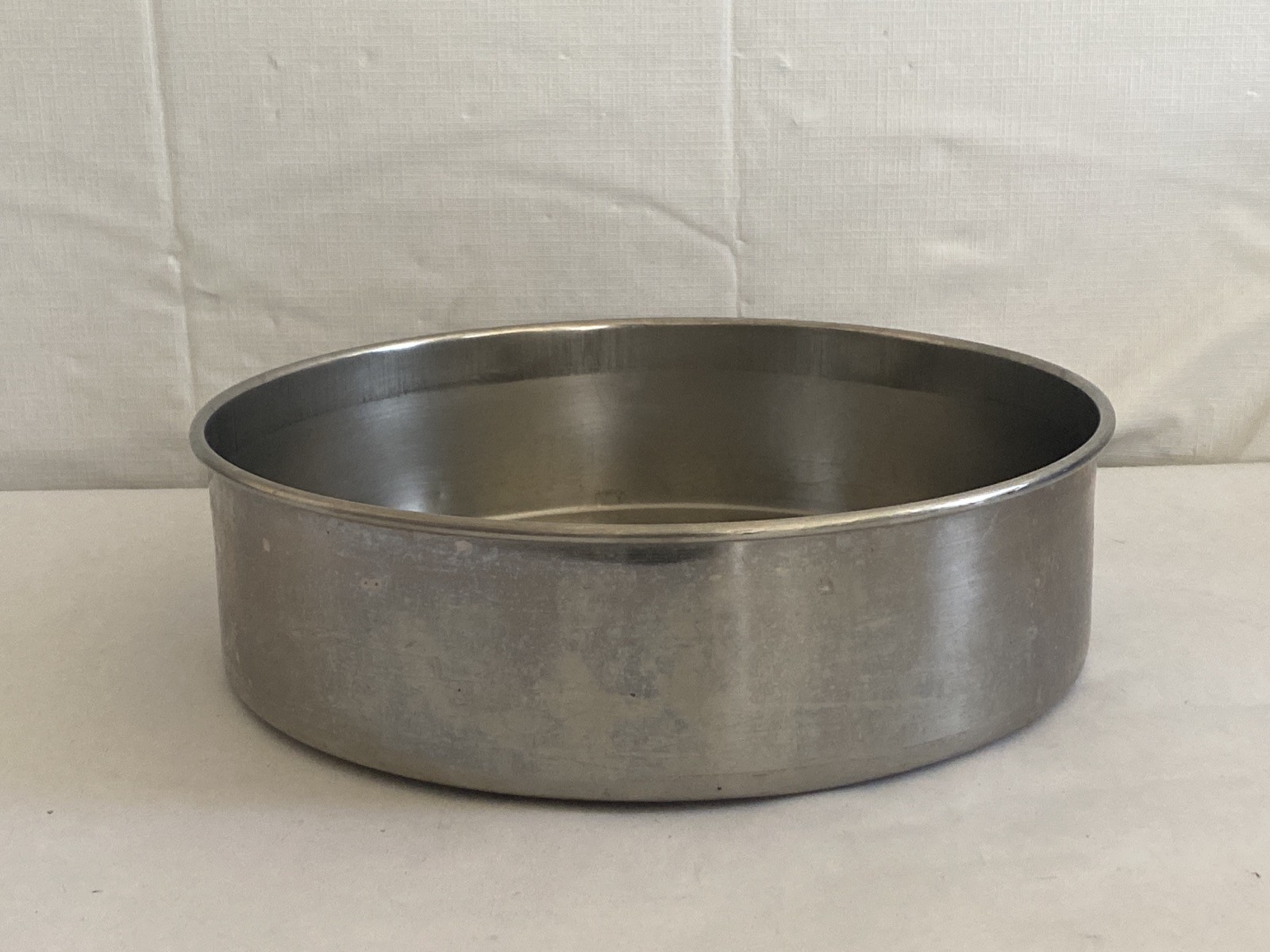 SS 12” ID Test Sieve Collecting Receiving Pan Full Height 3.25” LAB USE ONLY