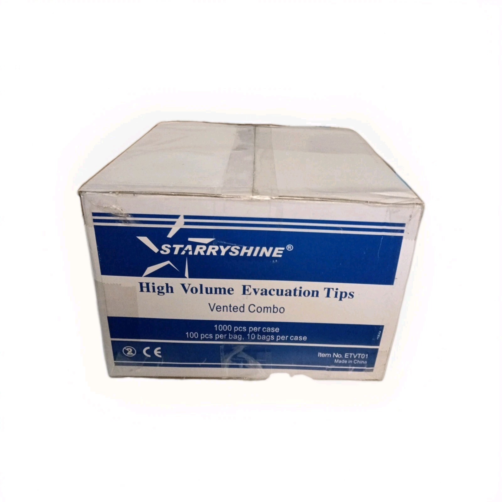 STARRYSHINE 1000 (10 Bags) High Volume Evacuation Dental Tips Vented Combo