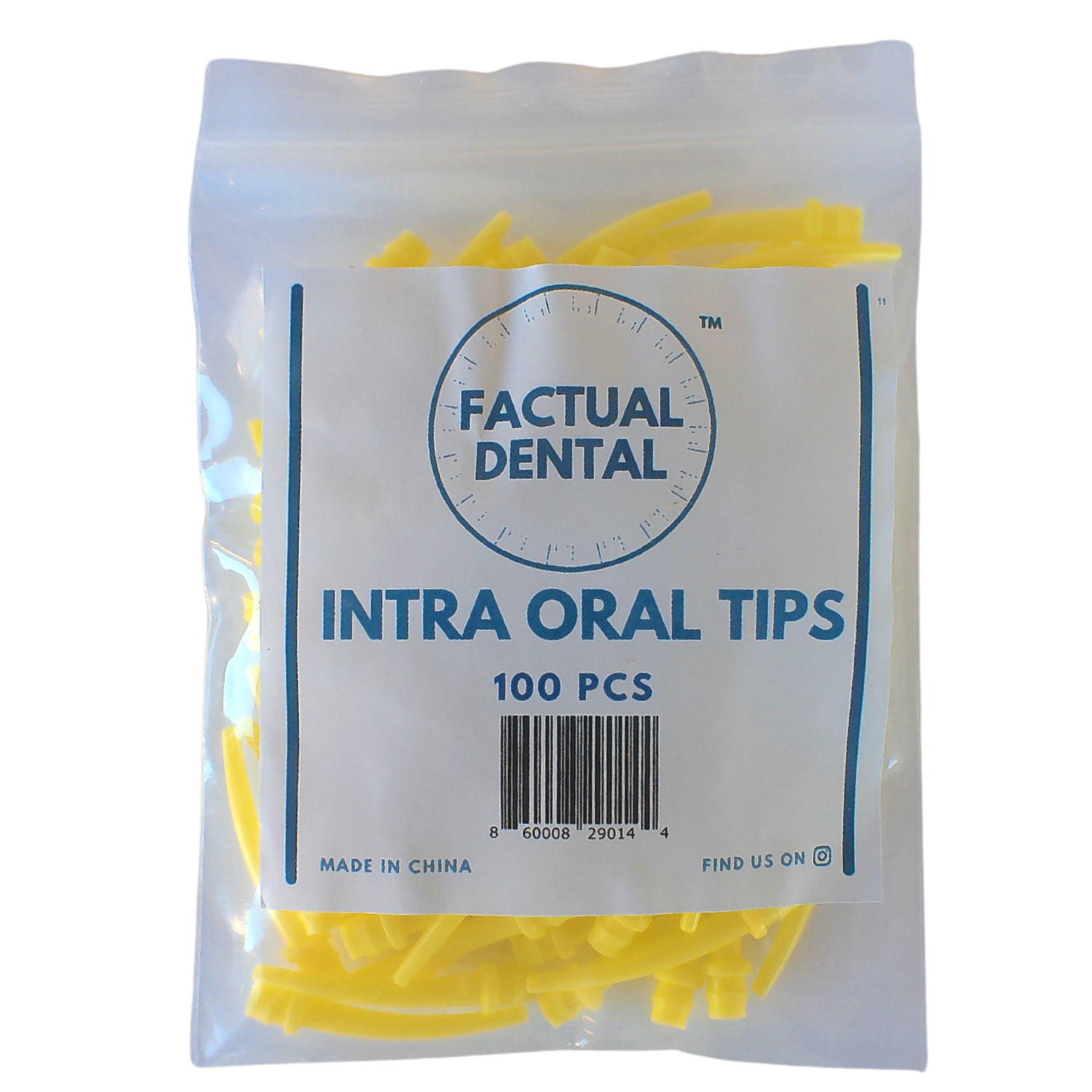 FACTUAL DENTAL 100 pcs Intraoral Yellow Tips