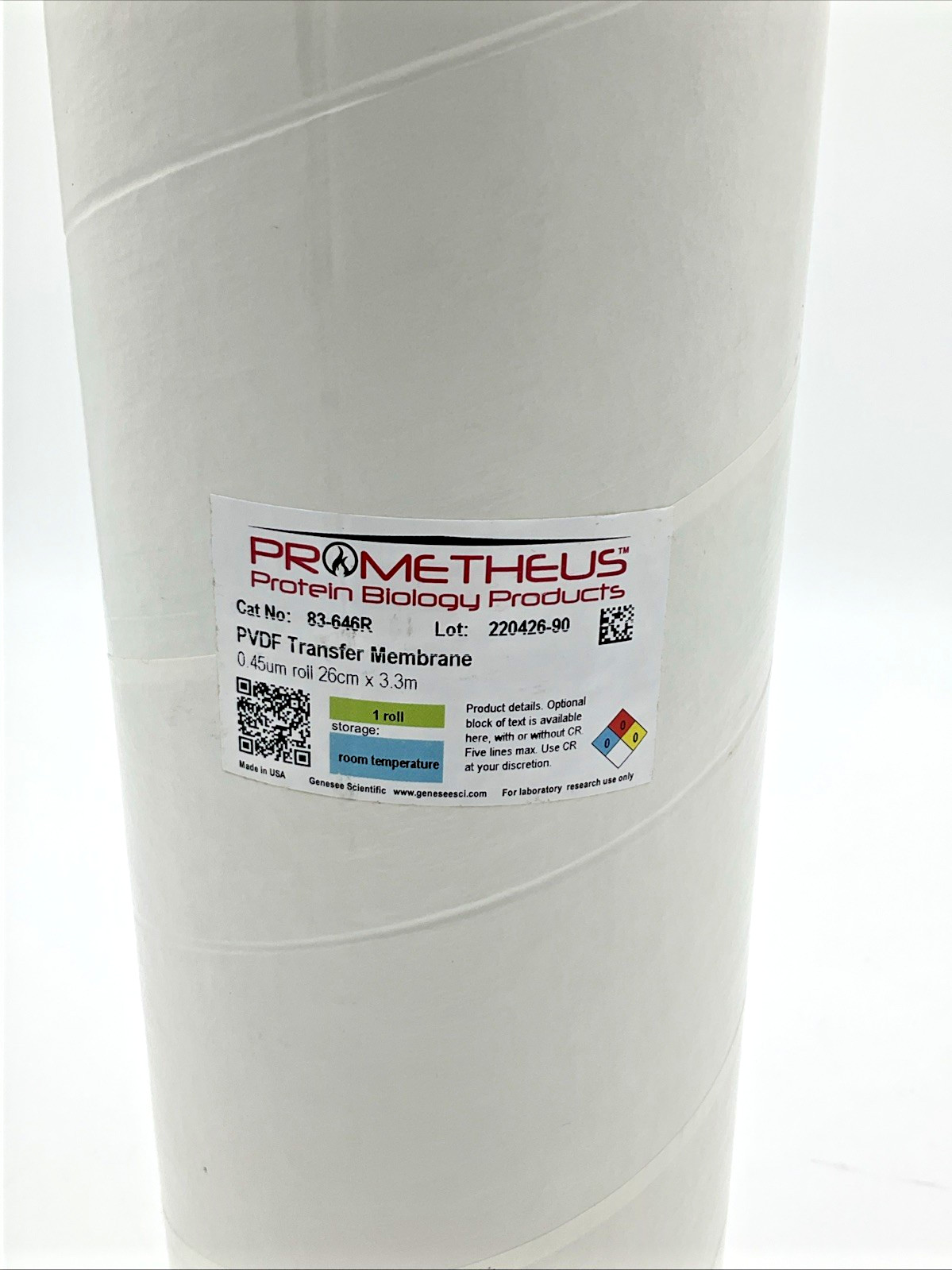 Prometheus PVDF Transfer Membrane Roll 0.45um – Protein Biology Products – New