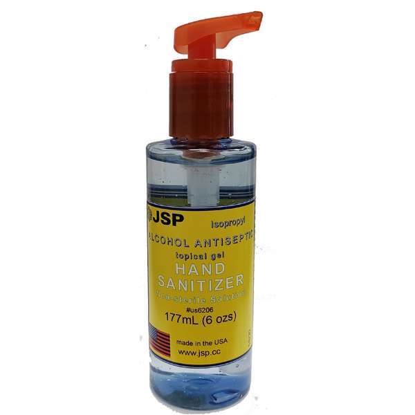 JSP 62% Isopropyl Hand Sanitizer Gel, 24 x 6oz Pump Bottle