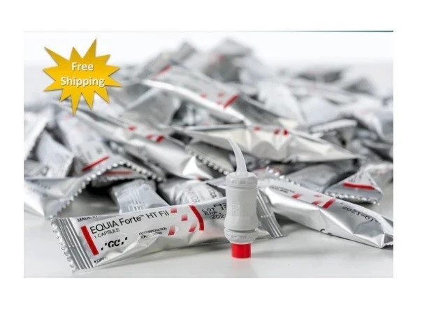 Dental GC EQUIA Forte HT Fil BulkFill Glass Hybrid Restorative 25 Capsule Pack