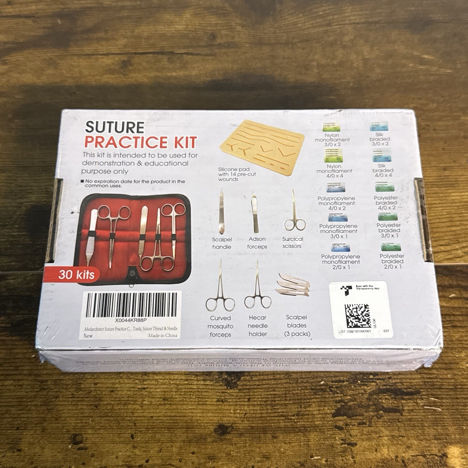 NEW – Medarchitect Suture Practice Kit Medical Student Training Set