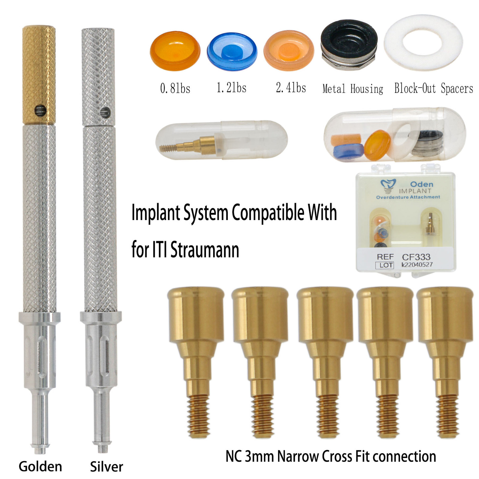 Dental Locator Attachment Abutment for Nobel Active/ITI/Zimmer/Hiossen/Straumann