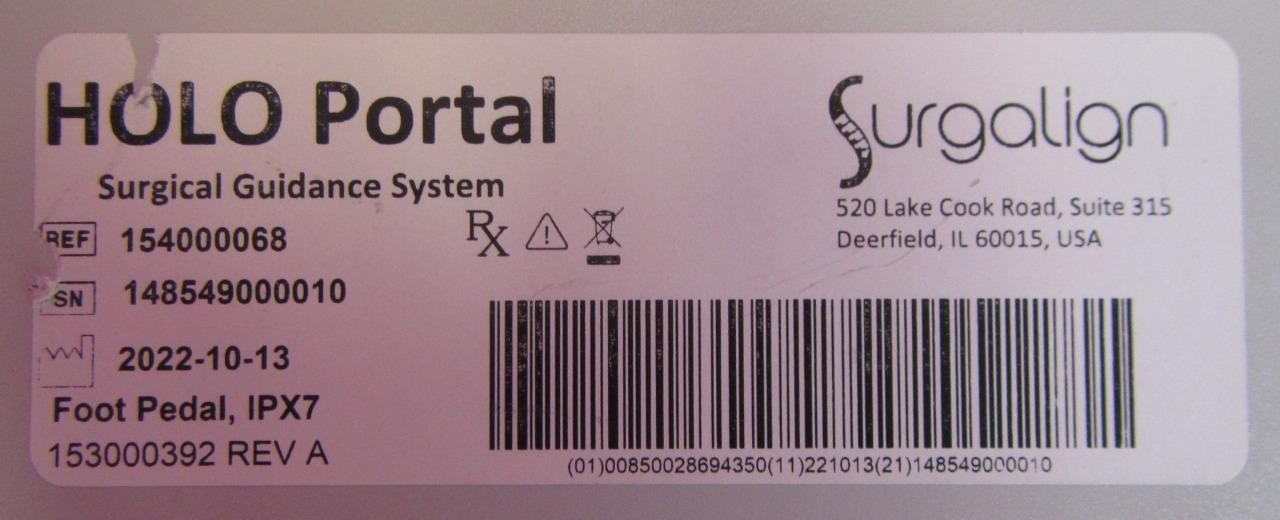 2023 Surgaline Holo Portal VR Surgical Spine Guidance Display Unit & Instruments