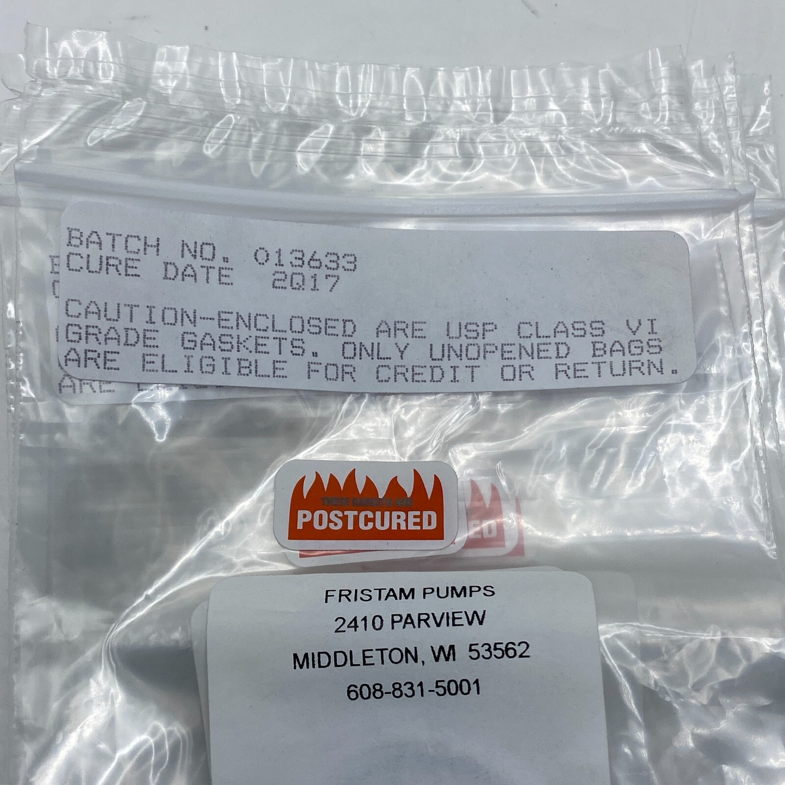 LOT OF 5 NEWMAN USP-210-2107 O-RING SIZE #123 USPCLVI EPDM SANITARY GASKET ✅