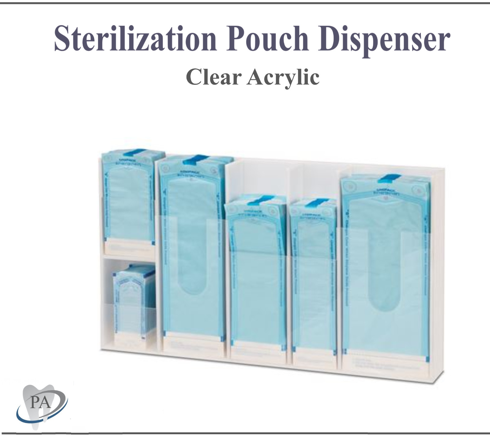 Dental Medical Acrylic Sterilization Pouch Dispenser, Ea Cont Holds 200 Pouches