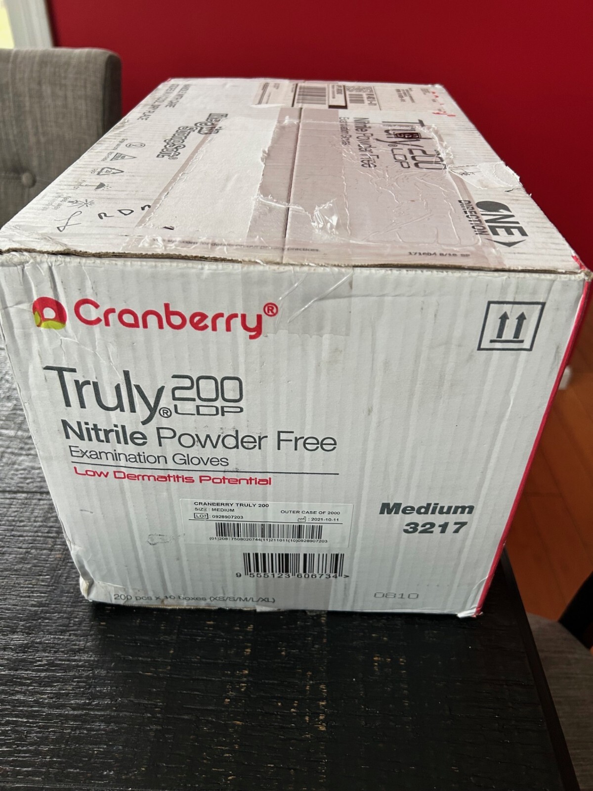 Truly 200 LDP Nitrile Exam Gloves: Medium Powder-Free 200/Pk 10 bx/case