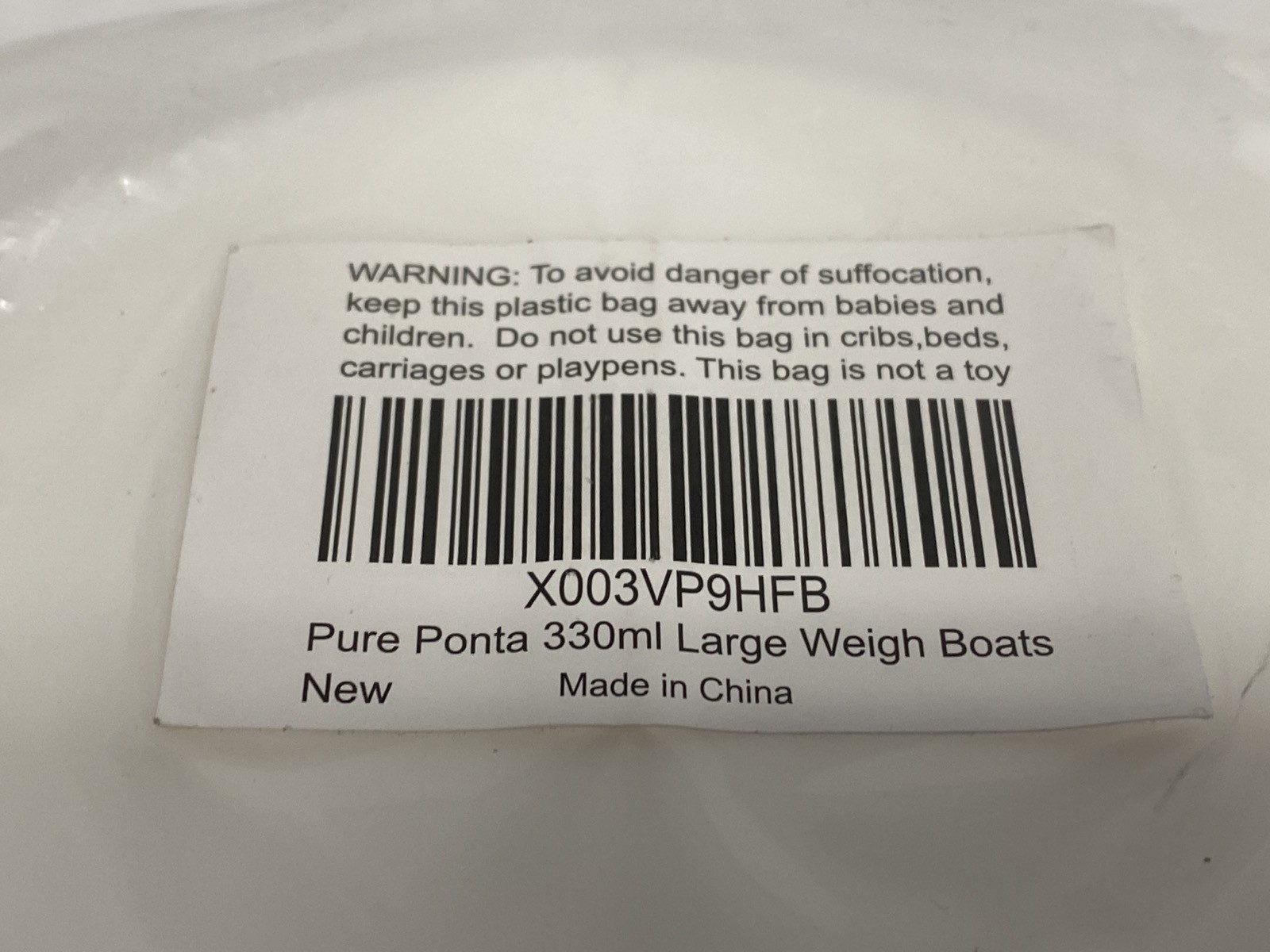 (125/Pk) PURE PONTA 330mL Disposable Large PS Weigh Dish Boat X003VP9HFB