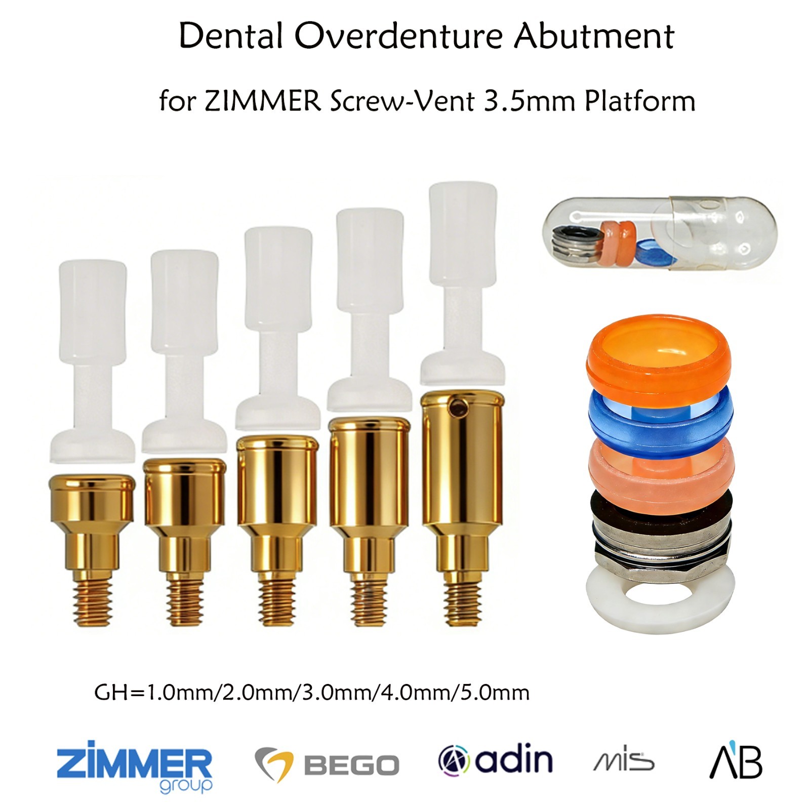 Dental Zest Locator Overdenture Abutment & Accessories for Multi Implant Systems