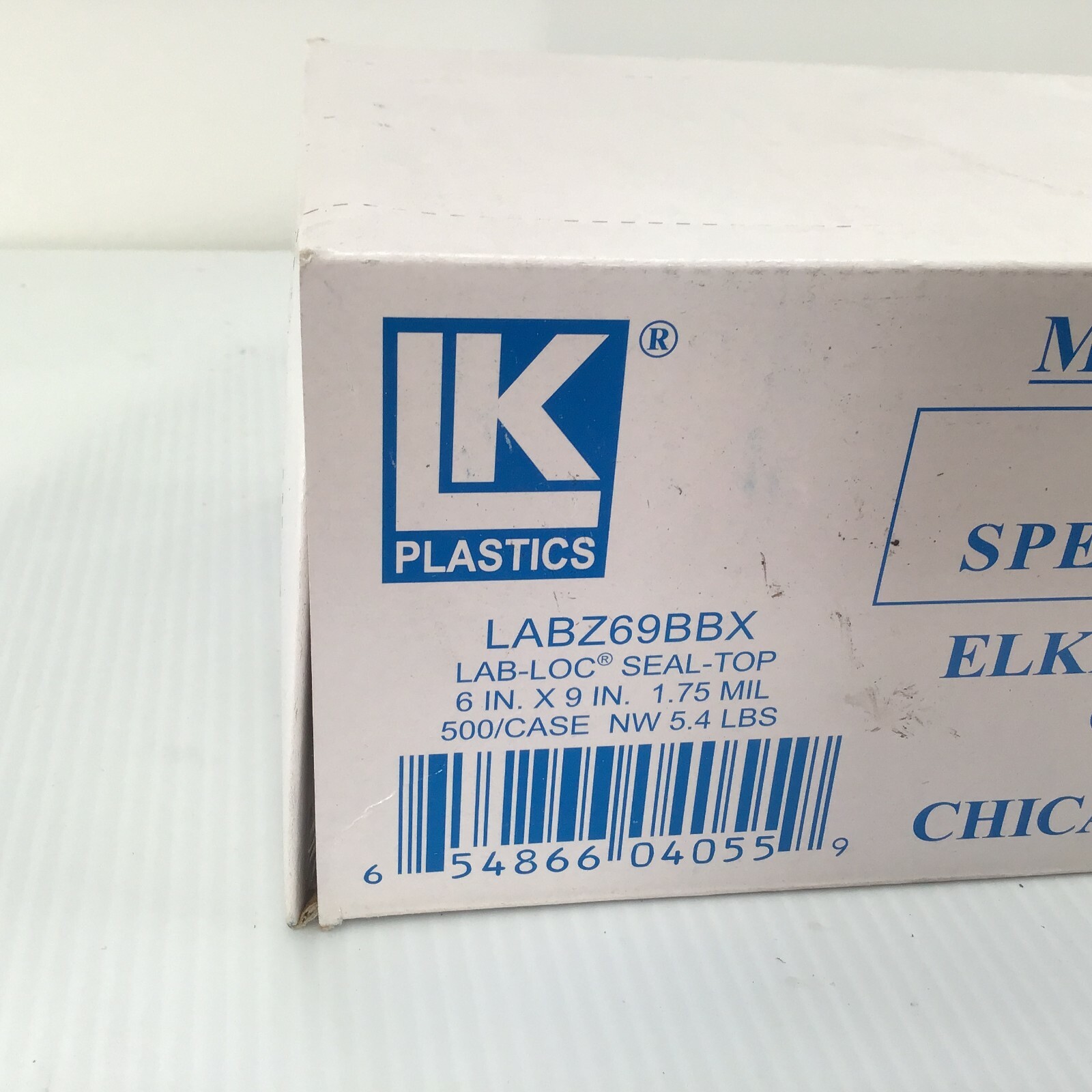 Elkay Plastics resealale Bags, 6″ x 9″. 1.75 Mils, 500 in Box, Lab Loc reopen