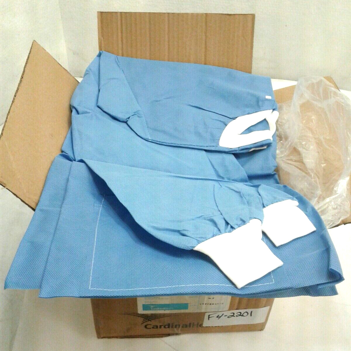 Cardinal Health 2201LJ Convertors Pro Jacket with Knit Collar Large Blue 25pk