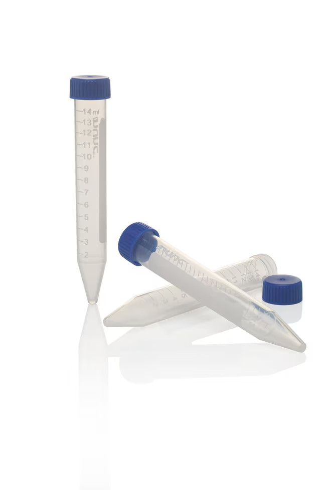 25 Thermo Scientific Nunc 15 ml Conical Centrifuge Screw Cap Test Tubes 339651