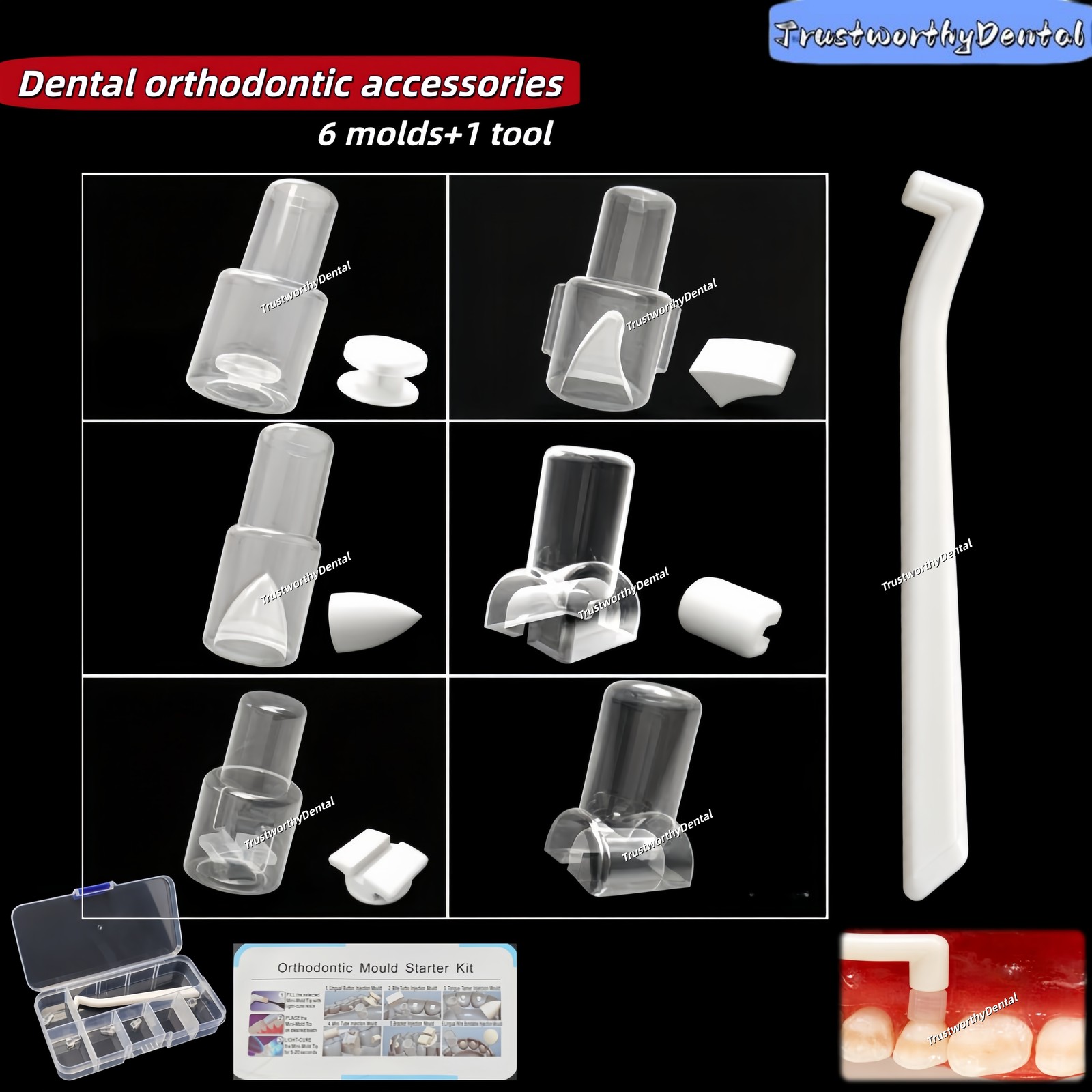 Dental Orthodontic Mould Starter Kit invisible correction attachment tongue side