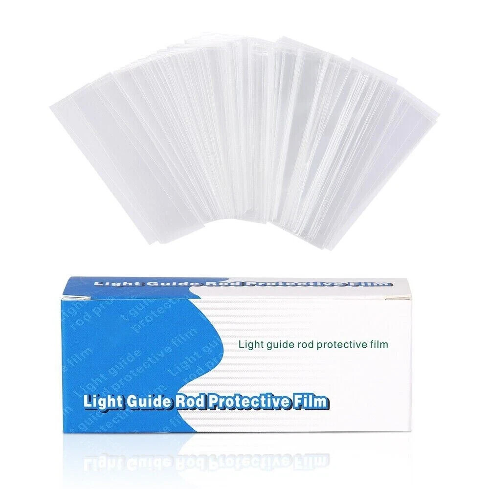 200 Pcs/Pack Dental Disposable Plastic Curing Light Guide Stick Sleeve 18x67mm