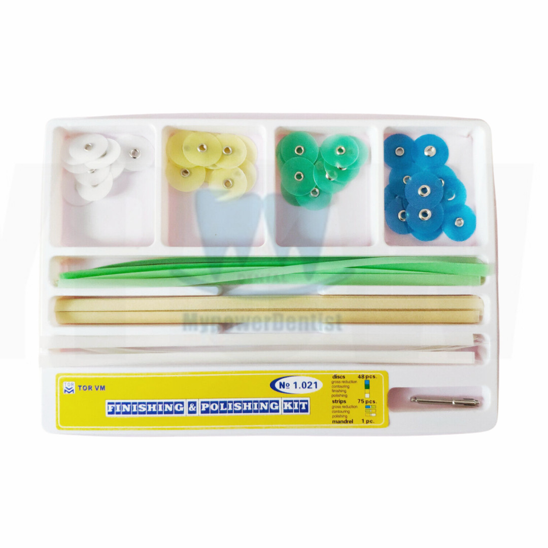 Dental Composite Finishing Diamond Polishing Disc Kit Spiral Wheel Mandrel TOR
