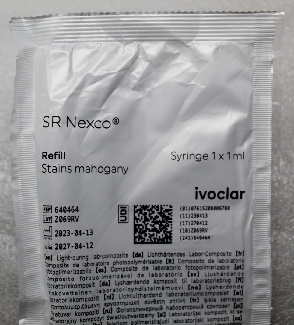 NEW Ivoclar Vivadent SR Nexco 1 X 1 mL Stains Mahogany Refill 640464