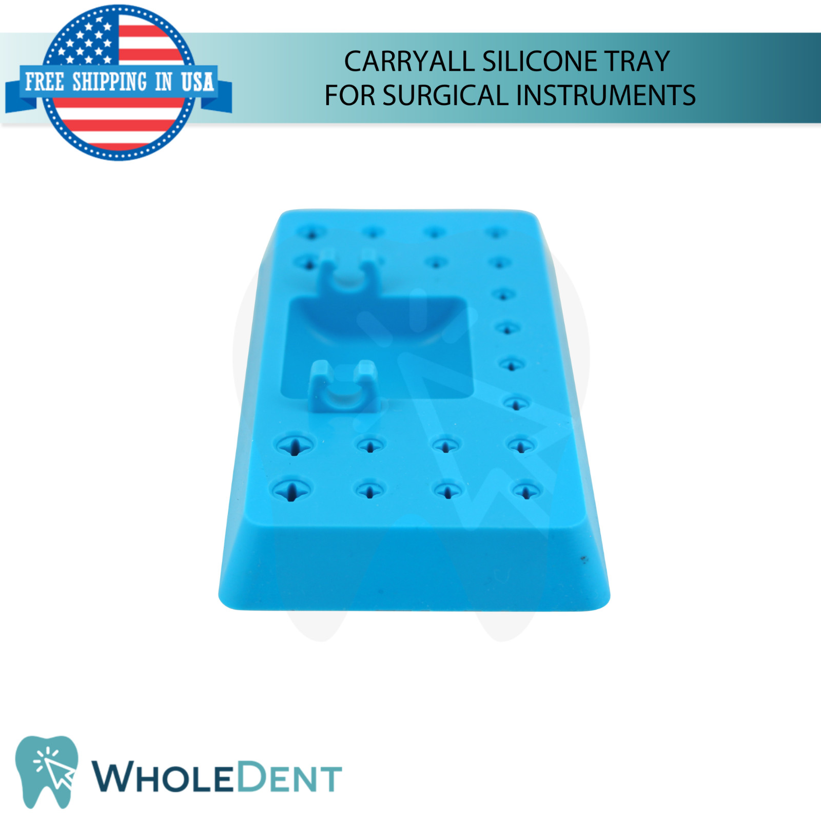 CarryAll Silicone Tray For Dental Tool Instruments 70x130mm Anti-Slip