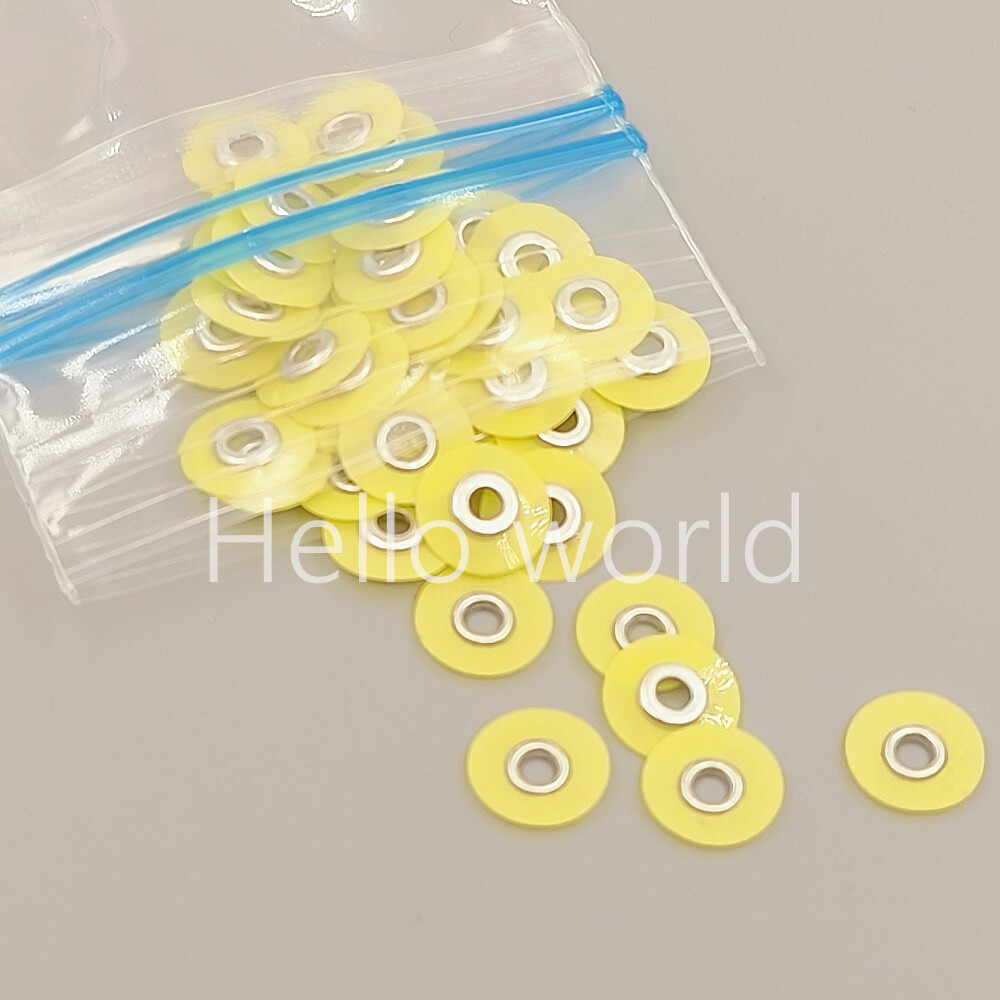50 Pcs/Pack Dental Discs Wheels Composite Finishing Polishing 9.5mm Color-Coded