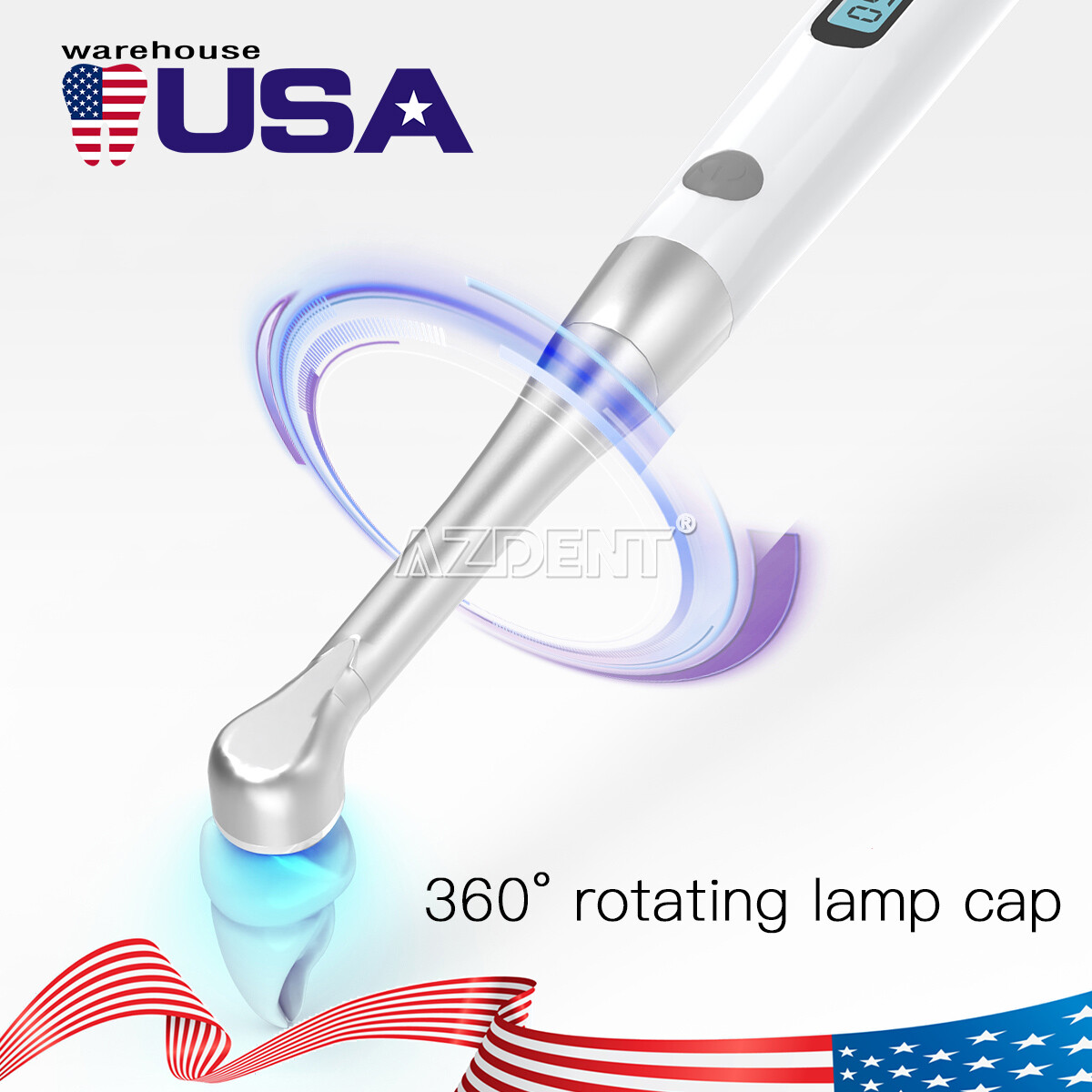 Dental Wireless Curing Light Lamp CV-215GUN 1 Second Curing 1400mw/cm2 UPS