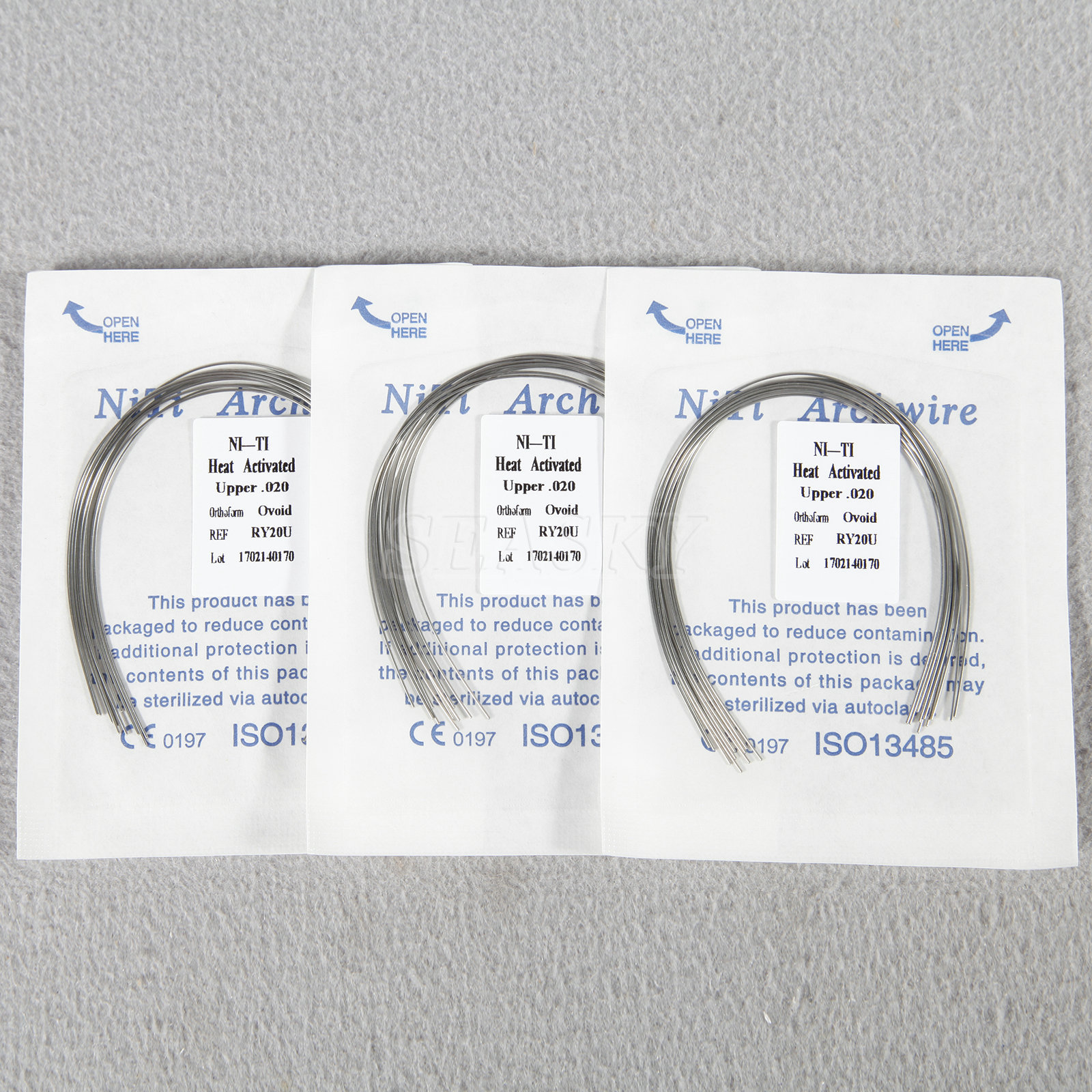 10 X Dental Orthodontic Heat thermal Activated Wire Round Arch 12-20 Upper Lower
