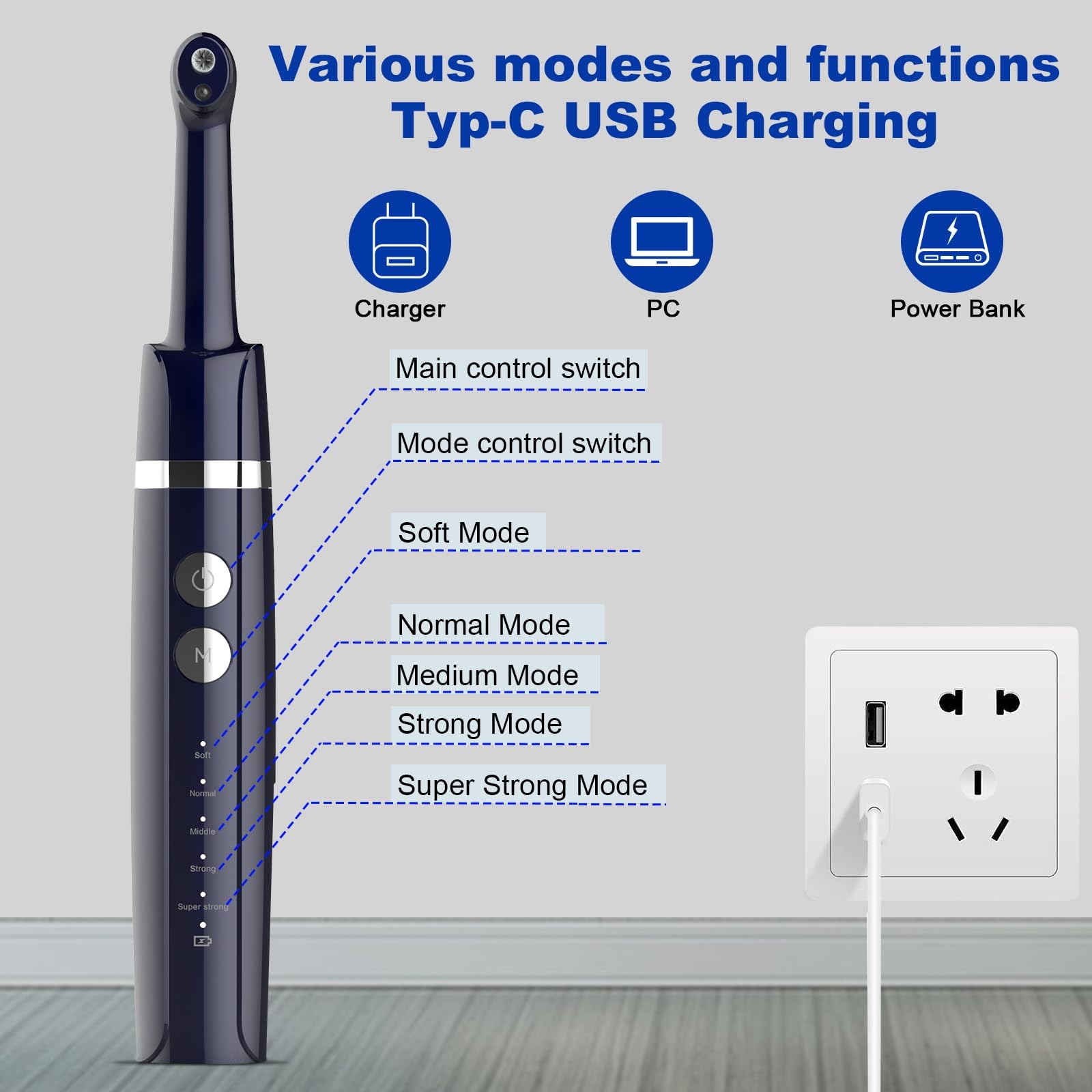 Tooth Polisher,Teeth Polishing Kit for Daily Cleaning,Polishing Then Whitening
