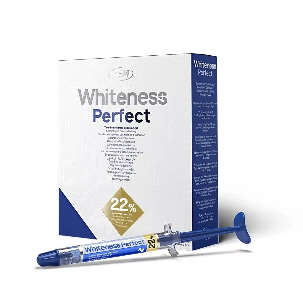Dental FGM Whiteness 22 Per Cent Home Bleach Perfect Kit 4 x 3g (Free Ship)