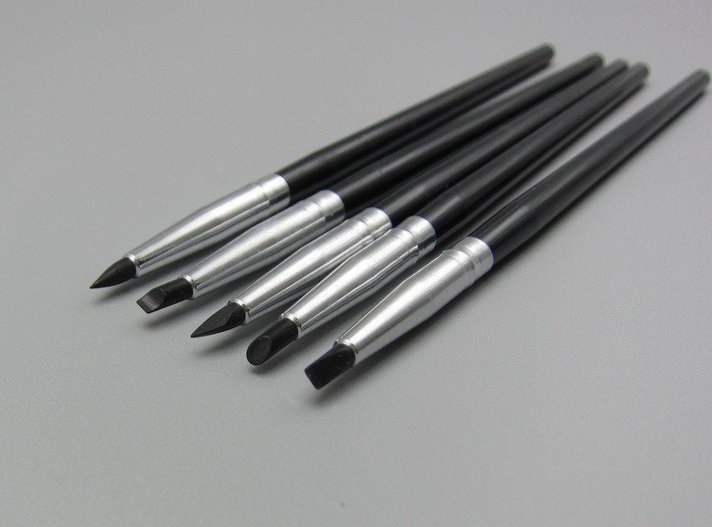 5Pcs/Set Dental Resin Brush Pen Silicone Composite Cement Porcelain Teeth Pens
