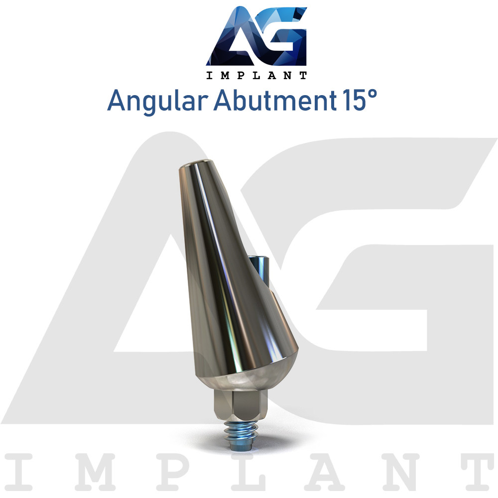 Angular Abutment 15° Aesthetic Titanium For Dental Hexagon 2.42mm