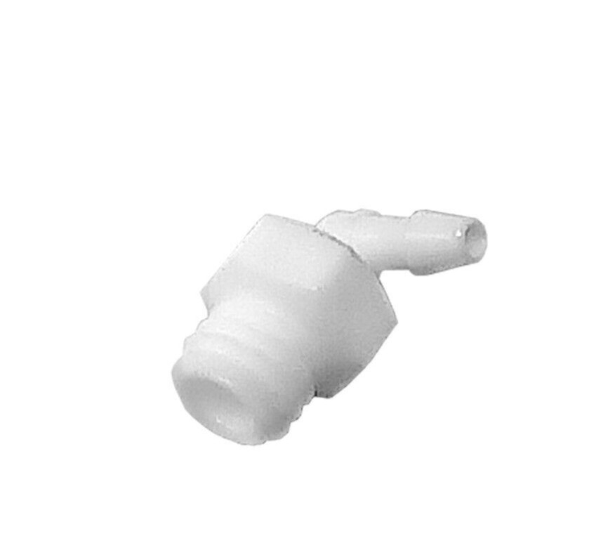 DCI 10-32 Male x 1/16″ Barb Elbow, Plastic; Pkg of 10 PN 0080