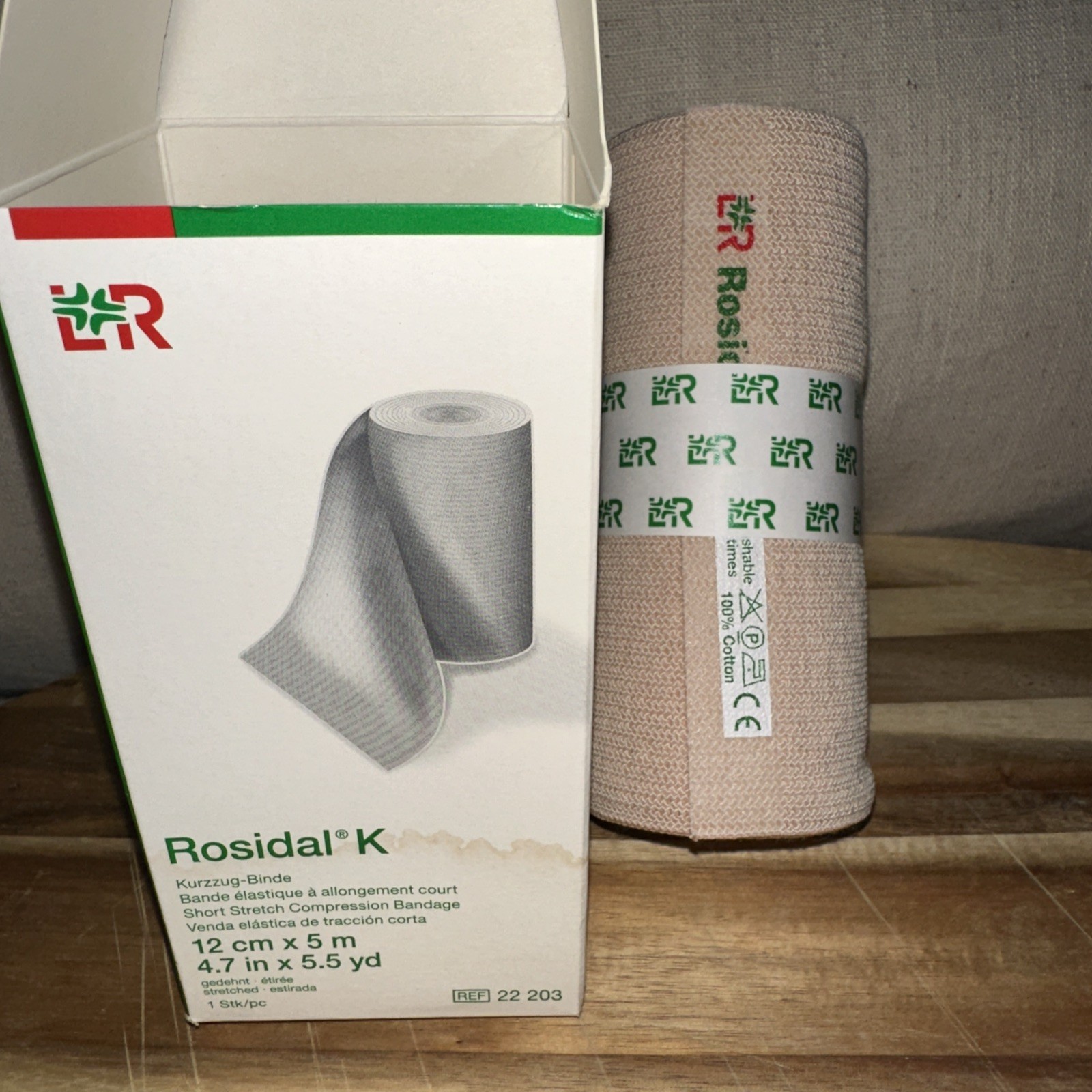 ROSIDAL K SHORT BANDAGE, 12 CM X 5M (4.7″ X 5.5 YDS.)