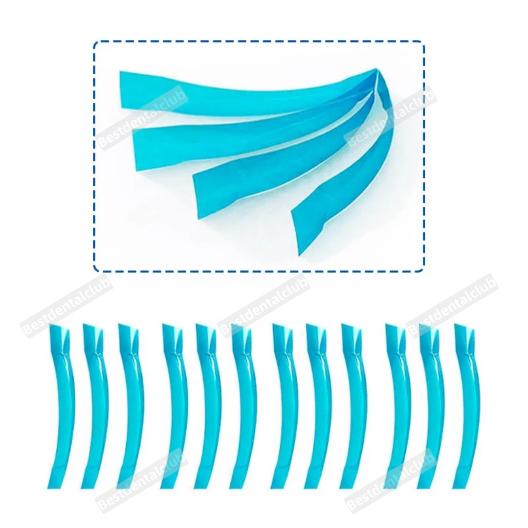 5Box Dental Blue View Matrix Contoured Anterior Matrices Mylar Anatomical Strip
