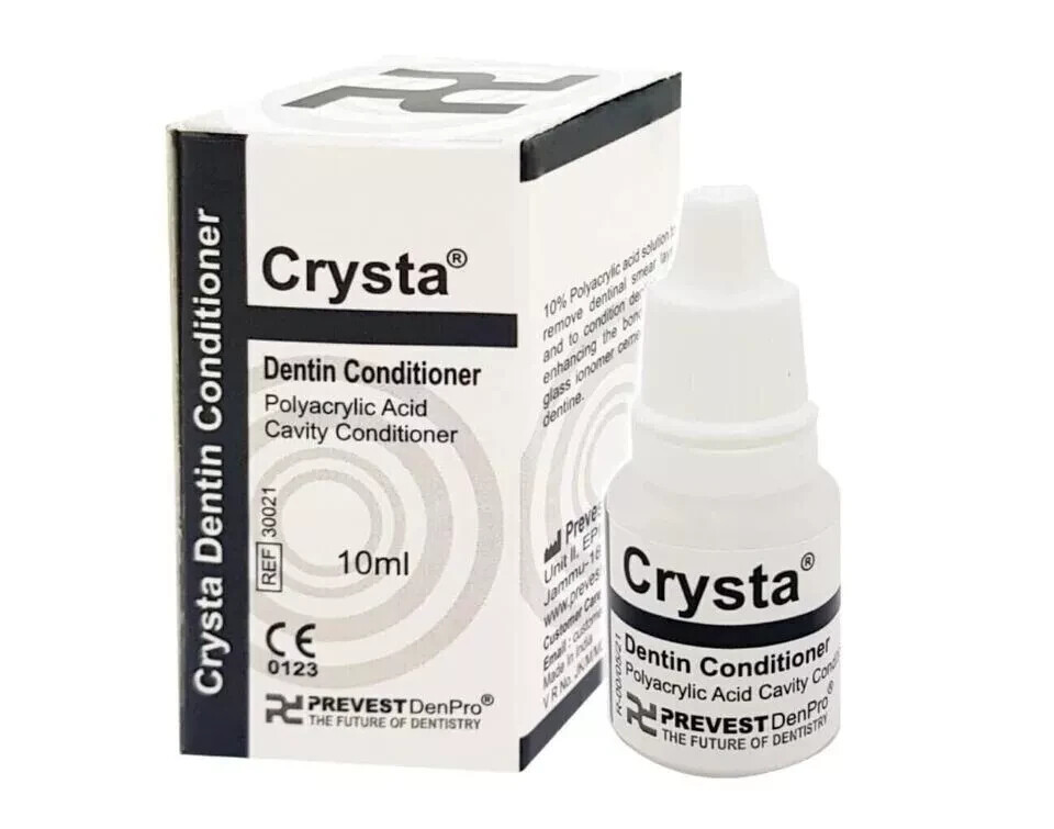 Prevest Denpro CRYSTA Polyacrylic Acid CAVITY DENTINE Conditioner 10ml