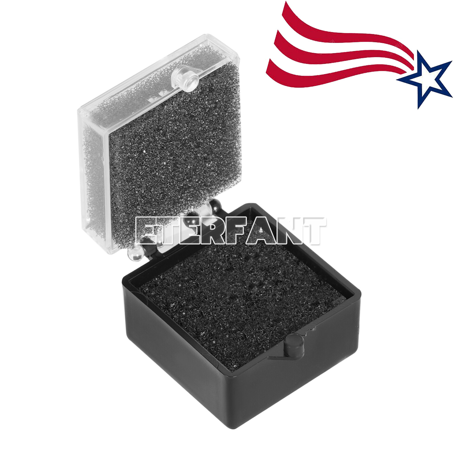 1000pcs Dental Lab Crown/Veneer/Bridge Boxes- 1”-Clear Top with Sponge Fillers