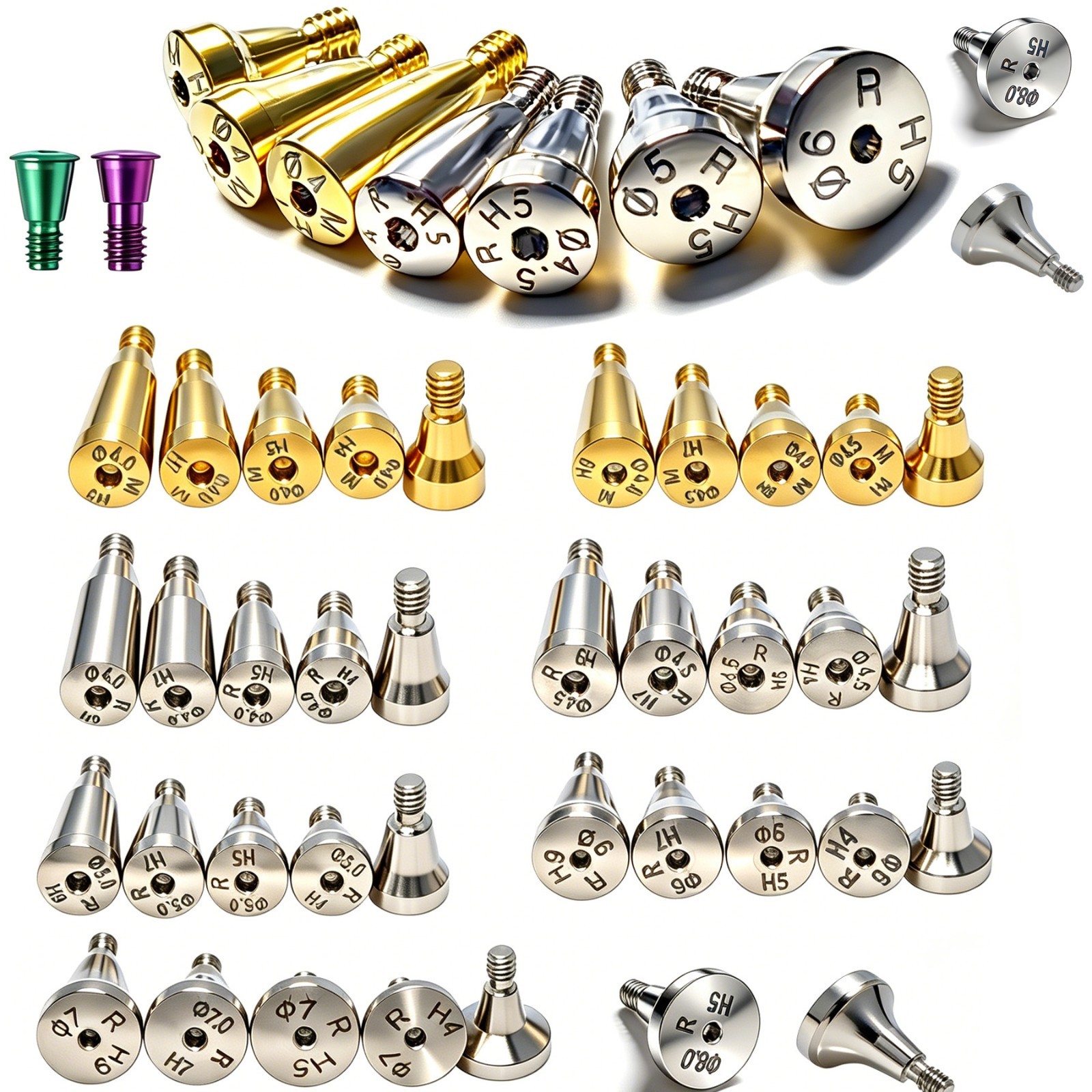 US Compatible Multi Implant system Healing Abutment Titanium Dental Gingival Cap